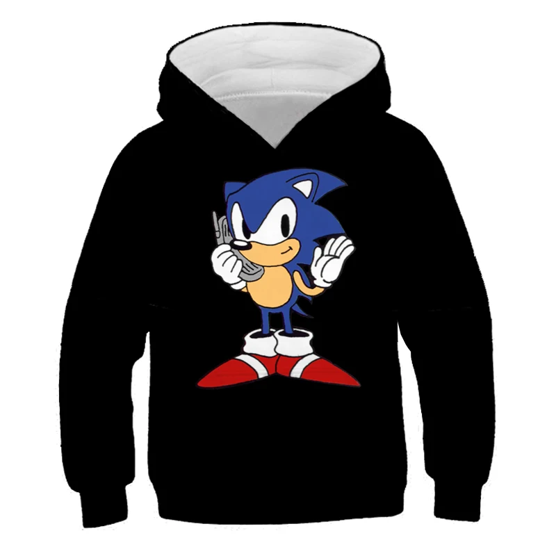 Sonic the Hedgehog/Детские свитера Брендовая Новинка 2020 года Сезон осень зима Толстовки с