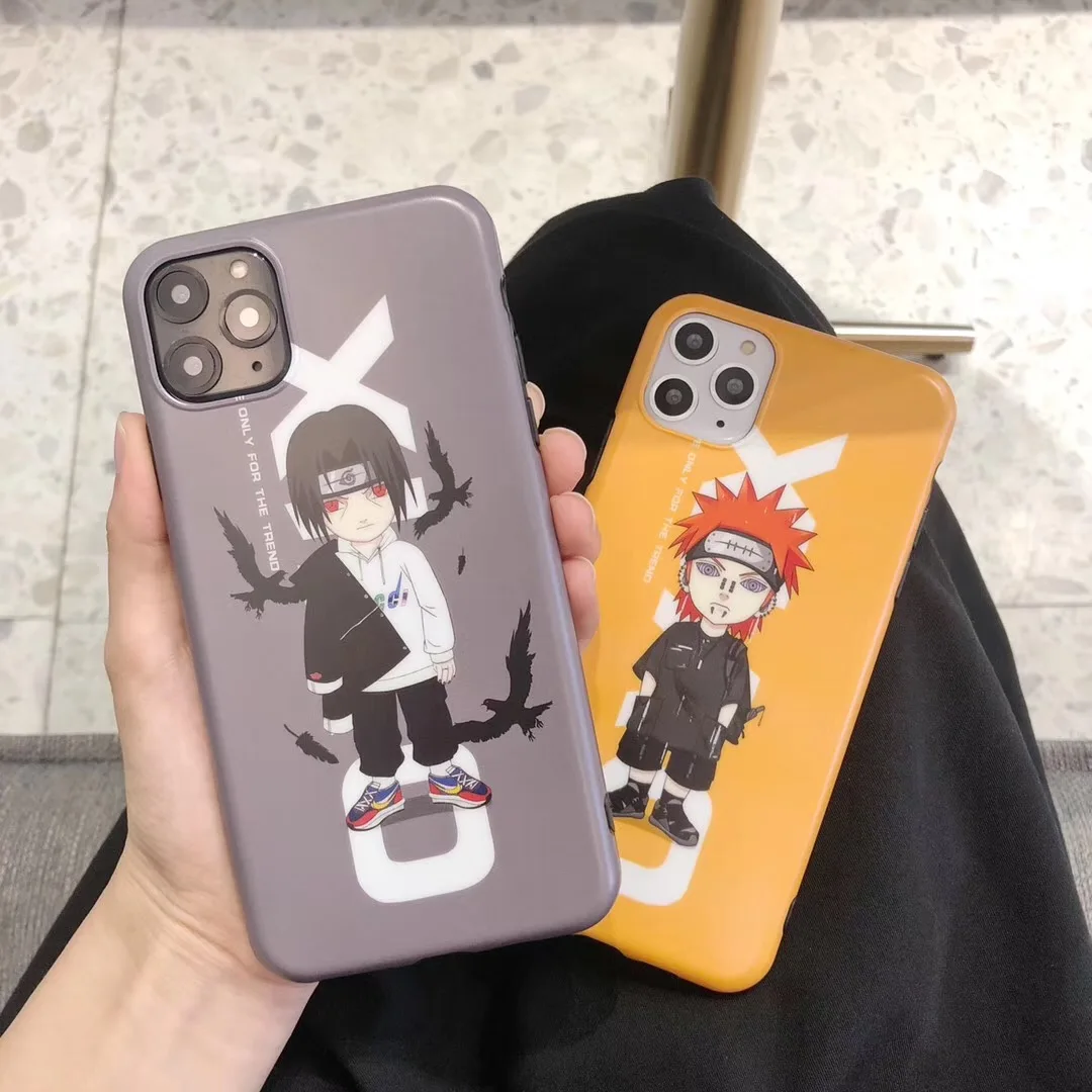 Japan Brand Anime Naruto Uchiha Itachi Pain Phone case For iPhone 7 8 11 Pro X XS MAX XR Plus Cute Cartoon sports shoes Cover |