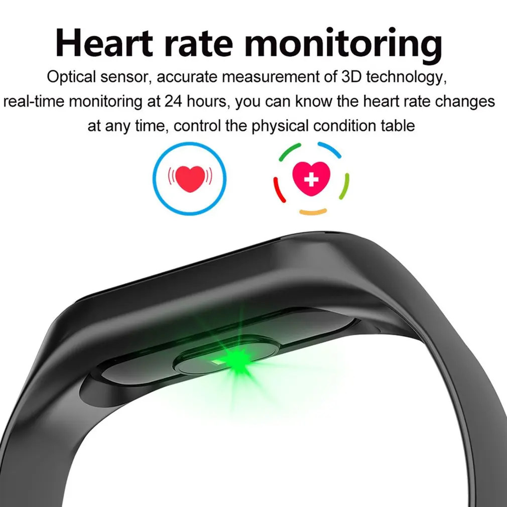 Fashionable Smart Bracelet Bluetooth Smart Watch Waterproof M3S Smartwatch Lightweight Heart Rate Wrist Watch Outdoor