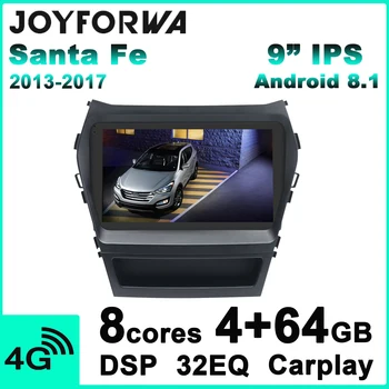 

Carplay DSP 9" Android 8.1 Car Multimedia Radio for Hyundai IX45 Santa Fe 2013-2017 GPS SPDIF Subwoofer 4G SIM WiFi DVR DAB OBD
