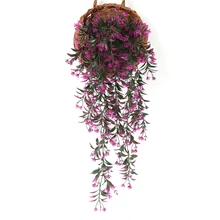 4 Colors Artificial Plant Holders Hanging Wicker Flowers Home Garden Decor 1pcs