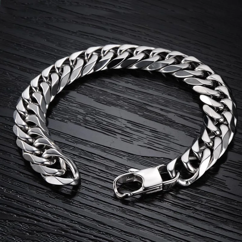 Модные 8/9. 5/12/14 мм; ширина поверхности Титан Сталь браслет старшего и квадратной пряжкой; Для мужчин ювелирные изделия син