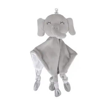 2021 Newborn Soft Baby Elephant Rabbit Toy Gift Baby Stuffed Plush Comfort Blanket 3