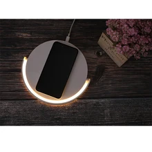 10 Вт высокомощная зарядная настольная лампа для IPhone X XR XS 11 PRO Max держатель для зарядки мобильного телефона ночной Светильник Pad