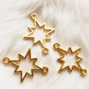 

Hollow Aurora Star Charm Outline Star Pendant Add A Charm UV Resin Craft Supplies Kawaii Pendants Jewelry Making Open Bezel