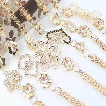 

Fashion Female Waist Belts 2020 Vintage Thin Crystal Heart Bow Flower Wedding Party Women Dress Strap Waistbands Accessories