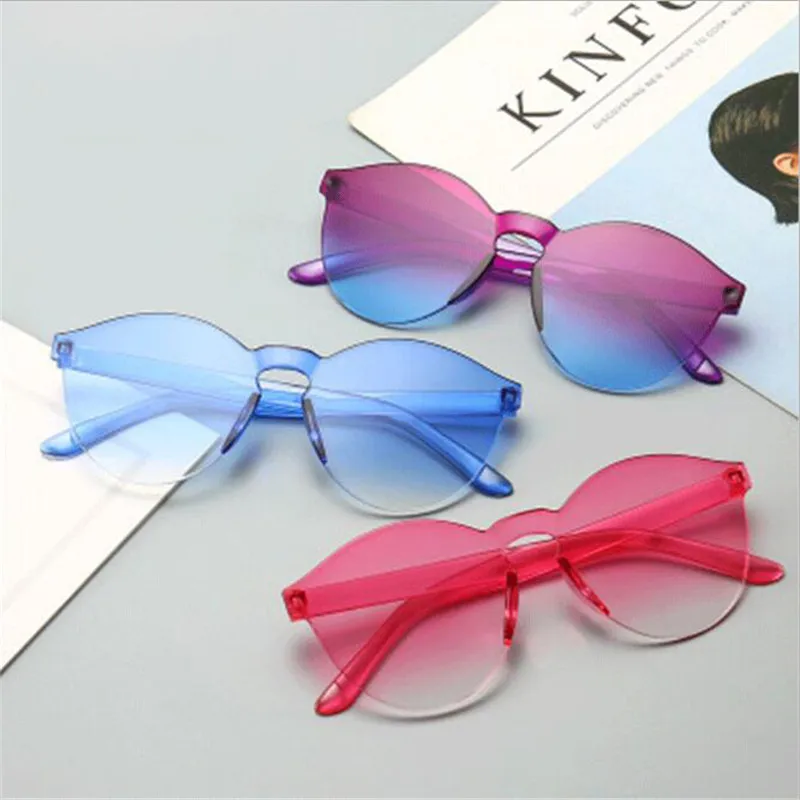 

OLOEY Cate Lady One Piece Lens Sunglasses Women Plastic Glasses Men Style Sun Glasses Candy Color Brand Designer Oculos De Sol