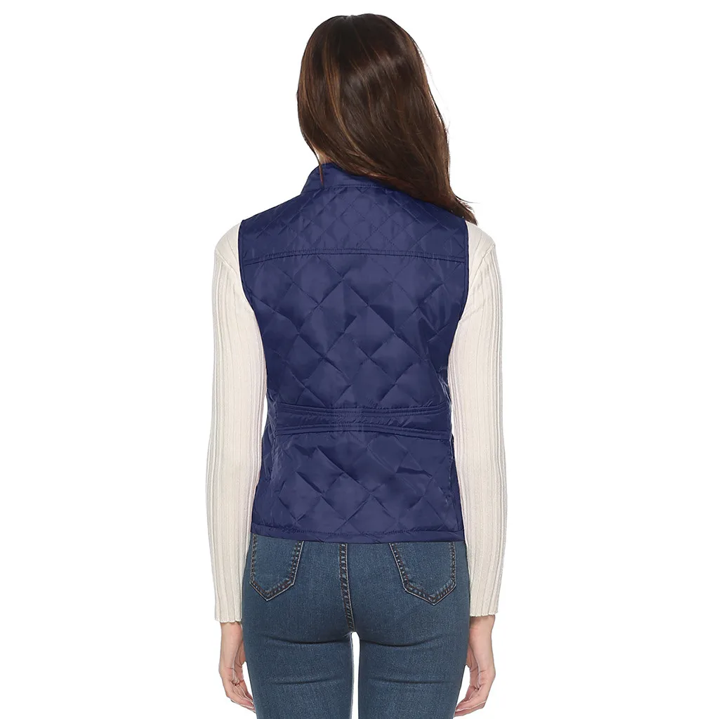 Jaycosin 2019 Winter Warm Casual Leisure Waistcoat Coat Women Thick Solid Color Jackets Comfortable Sleeveless Jacket Coat 31#4