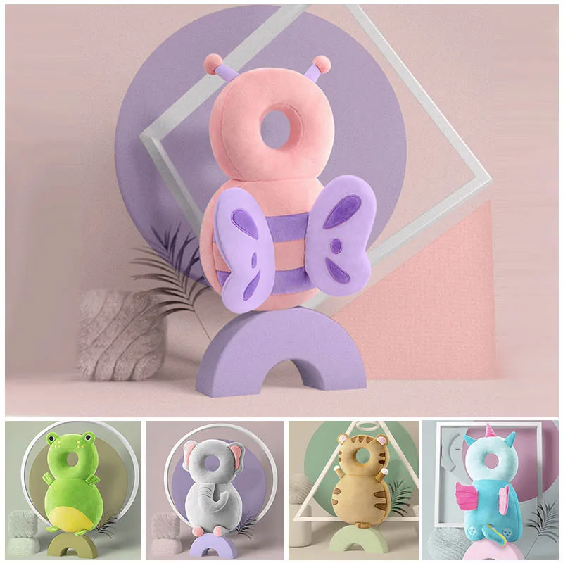 

Baby Pillow Head Protection Pad Toddler Headrest Pillow Baby Neck Cute Wing Nursing Drop Resistance Cushion Baby Protect Cushion