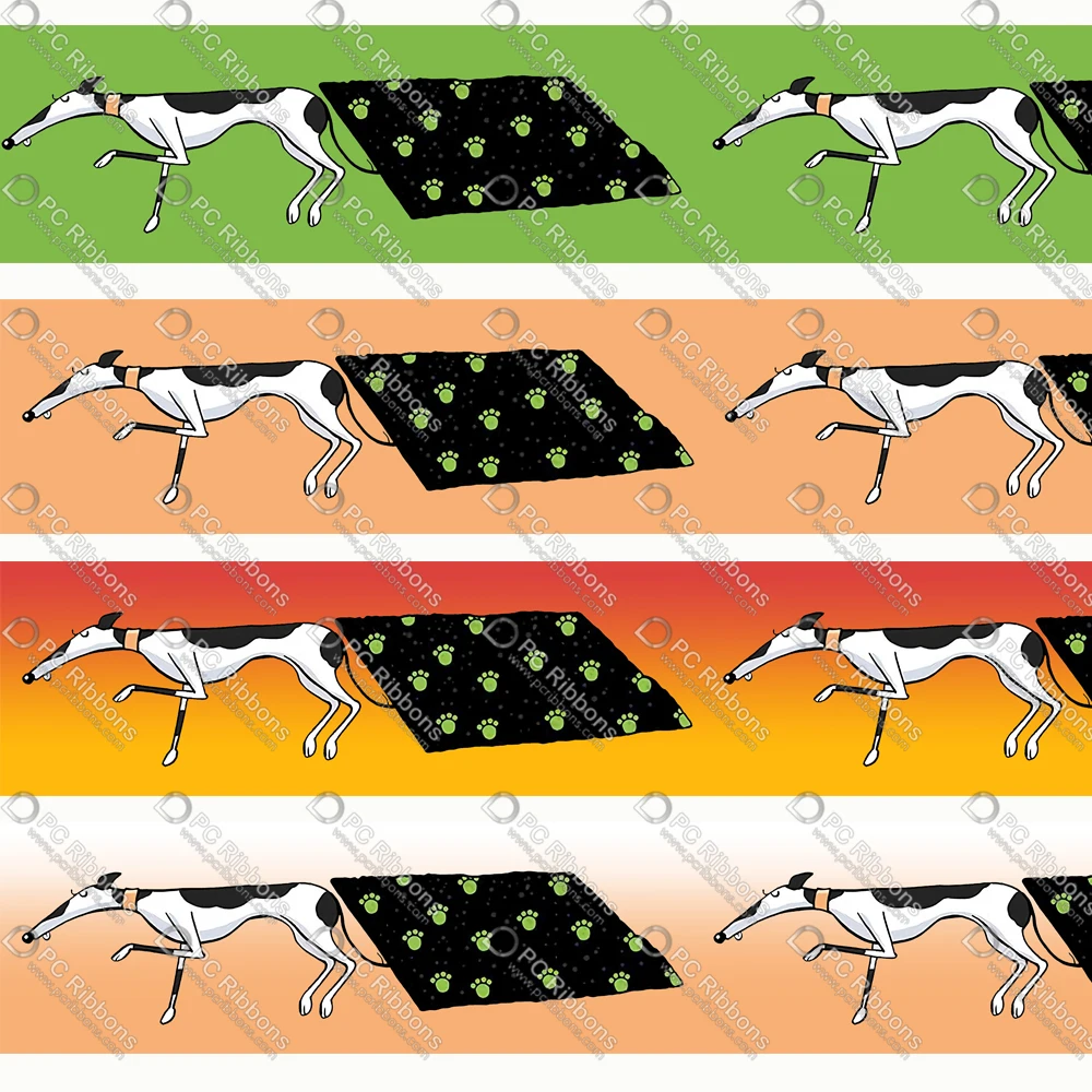 

16-75MM Cute Greyhound Printed Custom Dog Design Cartoon for DIY Crafts Hair Bow Collar Lanyard/Satin /Grosgrain Ribbon CA338