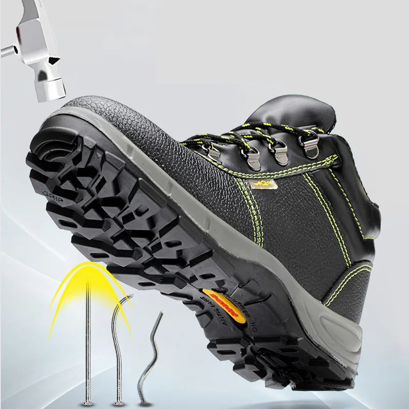 

Men Work Safety Boot Winter Work Shoes Warm Men Boots Steel Toe Anti-smashing Combat Tactical Military Ankle Boots Male Footwear