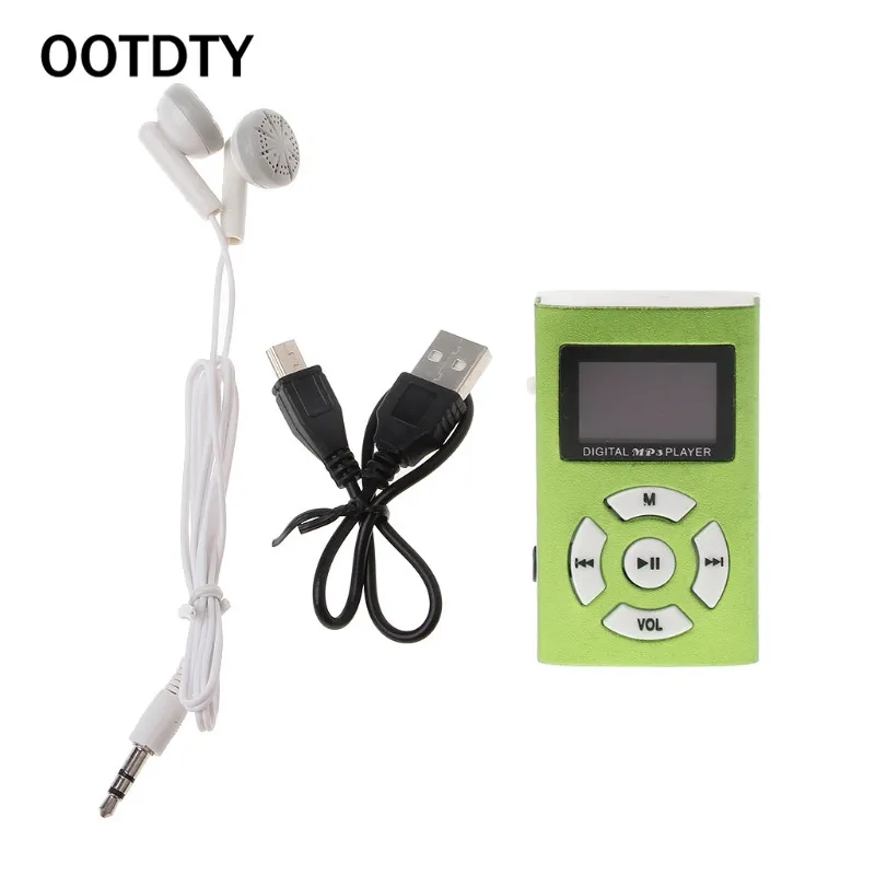 MX-808 мини USB алюминиевый ЖК-экран 32 ГБ Micro SD TF карта цифровой музыкальный mp3-плеер - Цвет: Зеленый