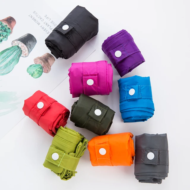 Thick Foldable Waterproof Shopping Bag – Large Nylon Shoulder Handbag