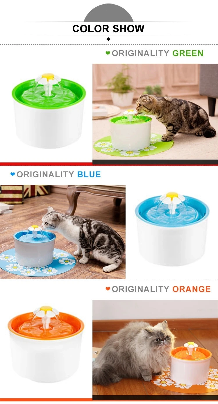 Автоматический питомец фонтан для воды кошка собака электрическая поилка питьевой цветок диспенсер для воды тройные фильтры фонтан для домашних животных