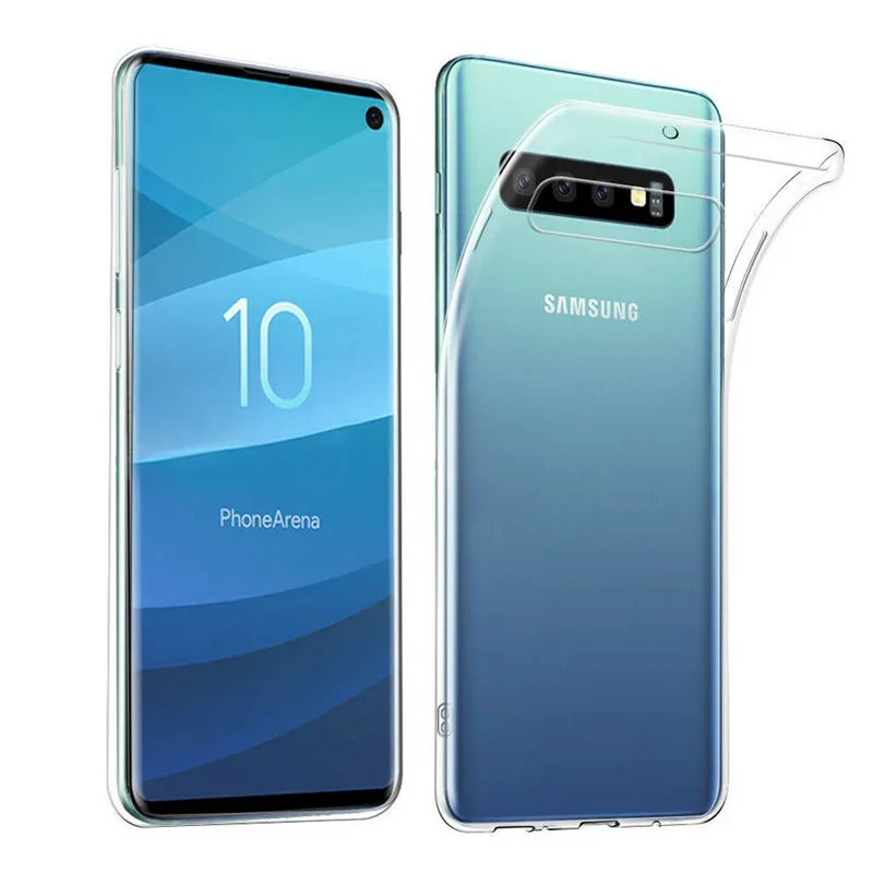 

QZ Clear Transparent Thin Phone Case For Samsung Galaxy Note10 Pro Note 9 8 S10 S9 Plus S10E Soft Silicone Protective Back Cover