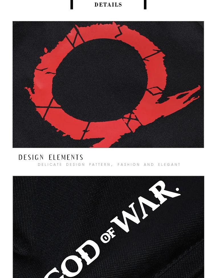 God of War 4 Backpack Kratos Design Daypack for Teenagers Adults Shoulder Bag (7)