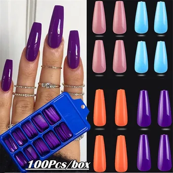 

100Pcs Quick Building Mold Nail Tips Acrylic Molds Dual Forms Finger Extension False Nails UV Builder Poly Nail Gel Art Tools