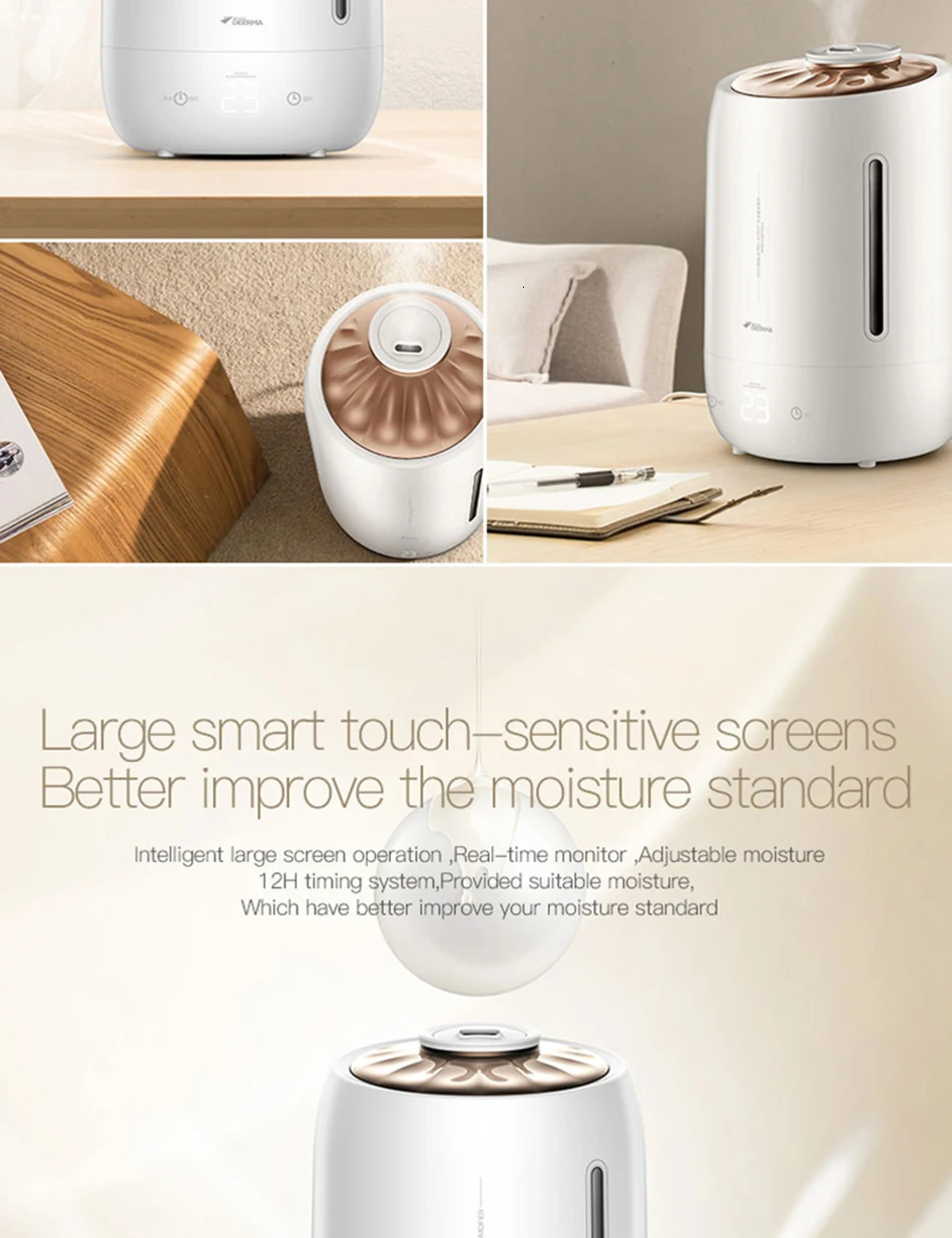Xiaomi Mijia deerma 5L Air Home Ultrasonic Humidifier Touch Version Air Purifying for Air-conditioned rooms Office household D5 (7)