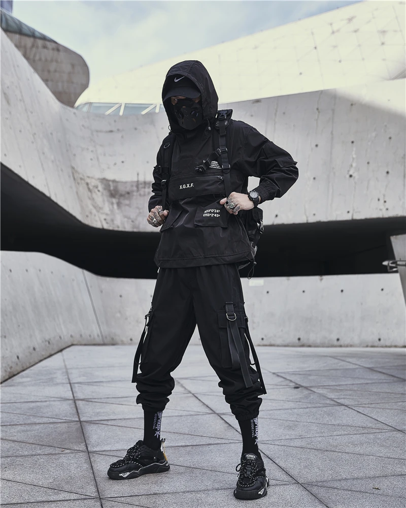 Techwear מעיל גברים אביב Streetwear 
