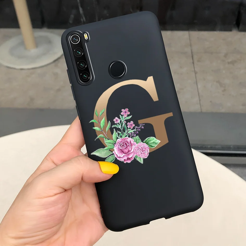 Cho Ốp Lưng Para Xiaomi Redmi Note 8 T 8 T Ốp Lưng Silicone Mềm In Điện Thoại Bao Da Cho Redmi Note 8 Pro Note8T Ốp Lưng Fundas Chữ Cái xiaomi leather case cover Cases For Xiaomi