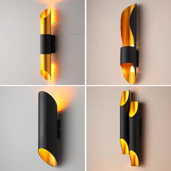 

Modern Personality Wall Light Sconces Nordic LED Light Luxury Wall Lamps Beside Bedroom Stairs Wall Lamp Sofa Light Fixtures