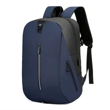 

New Fashion Men Backpack Solid Color Oxford Cloth Business Backpacks Usb Charging 15.6 Inch Laptop Backpacks Leisure Travel Bags