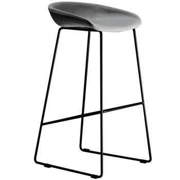 

Modern Simple Bar Chair Northern Europe Fashion Light Luxury Bar Chair Creative Bar Stool Designer Iron High Stool