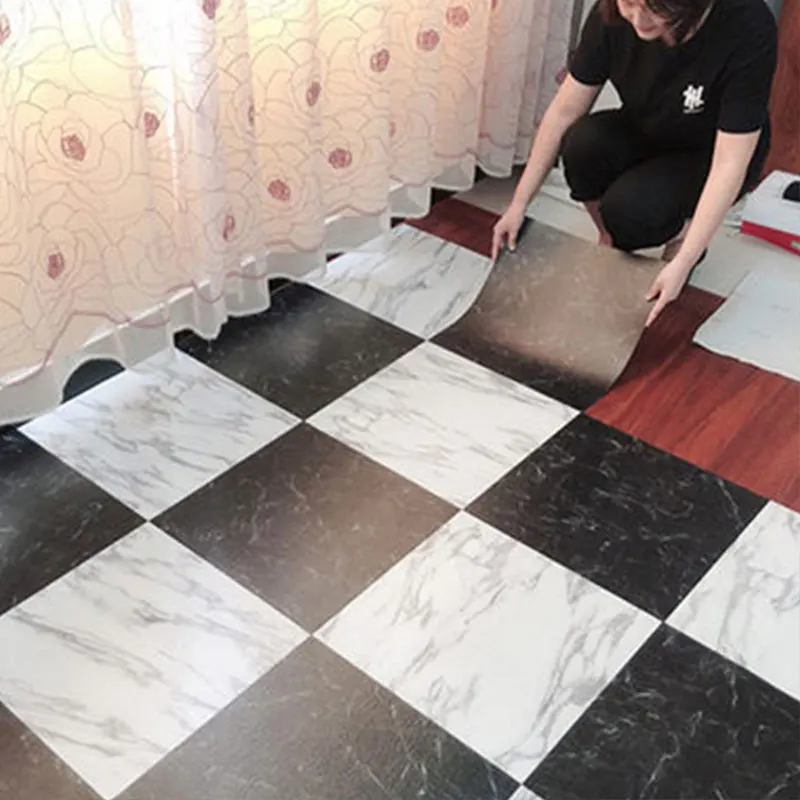 

60 * 60cm waterproof floor paste thickened marble wallpaper kitchen wall sticker house decoration DIY Wall Sticker decoration