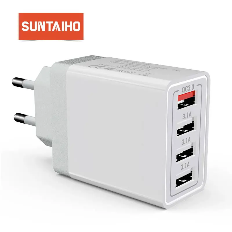 Suntaiho 4 порта USB зарядное устройство для Xiaomi mi9 huawei iPhone samsung мобильный телефон Quick Charge 3,0 Универсальный адаптер Быстрая зарядка