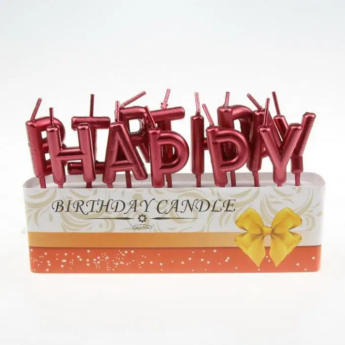 Fashion Creative Letter Gold Champagne Letter Birthday Wedding, Party Candle