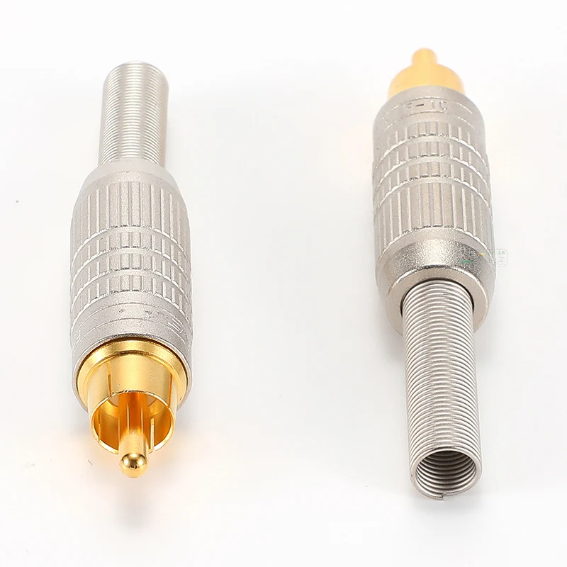 RCA Lotus AV-Stecker F-10 Broadcast Gold RCA Audio/Video-Anschluss Audiophile Hi-Fi – Detail 6