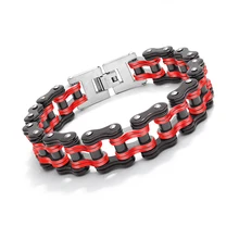 Мужские серебряные 316L из нержавеющей стали Байкер Мужчины s браслет цепочка мотоцикл велосипедная цепь, для велосипеда браслеты и браслеты ювелирные изделия