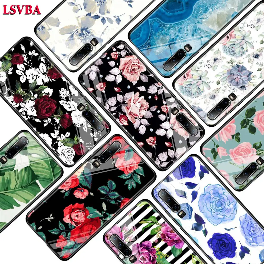 

Vintage Flowers Floral for Huawei P Smart Z Plus 2019 P30 P20 Pro P10 P9 P8 Lite Plus Super Bright Glossy Phone Case Cover