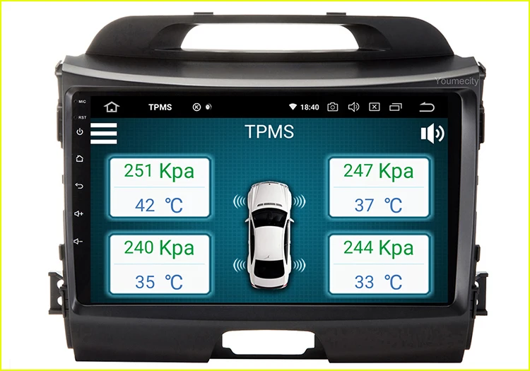 Perfect Android 9.0 Octa Core Car DVD Player For KIA Sportage 2008-2018 with Gps wifi Radio Head unit Carplay TPMS OBD DVR 2GRAM DAB+ 26