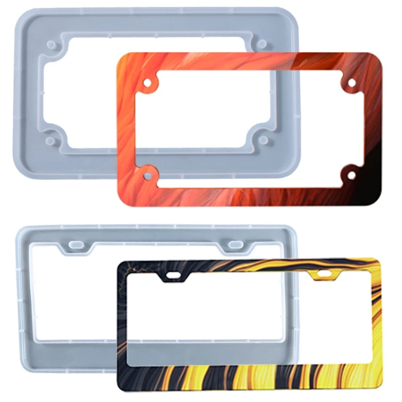 License Plate Frame Epoxy Resin Mold Car License Plate Protective Cover
