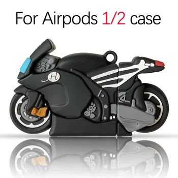 

Funny Motorcycles Racing Case For Airpods 2/1 Case Luxury Creativity 3D Silicone Cover For Airpods 1/2 Charging Protective Case