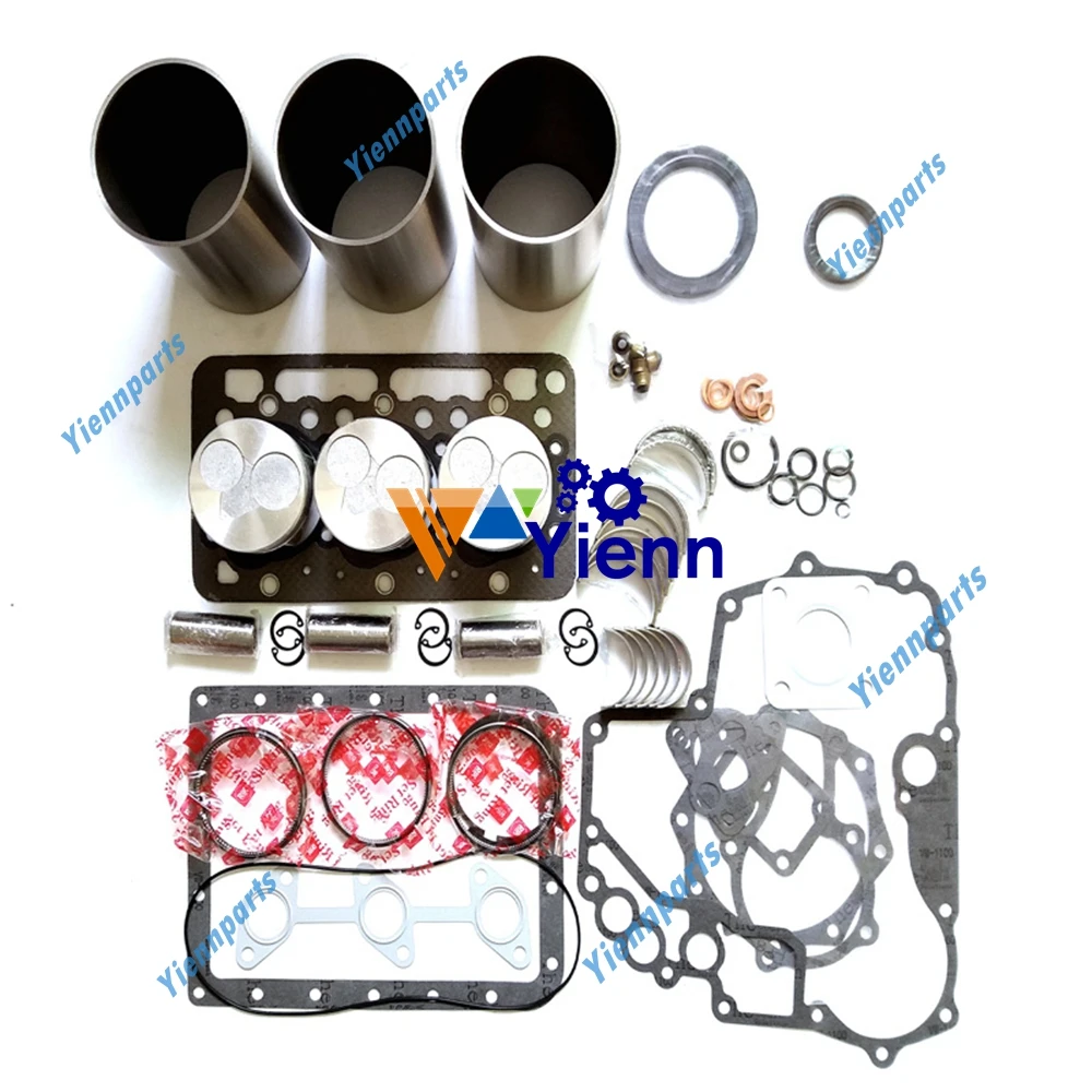 For Kubota D750 Overhaul Rebuild Kit With Piston Ring Liner Full Gasket Set Fit Bobcat 220
