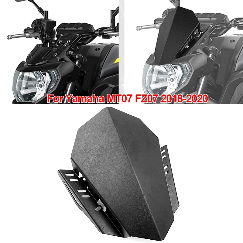 Motorcycle Accessories Windshield Windscreen Kit Deflector Fits For YAMAHA MT-07 MT 07 2018 2019 MT07 FZ07 FZ-07 FZ 2018-2020 | Автомобили