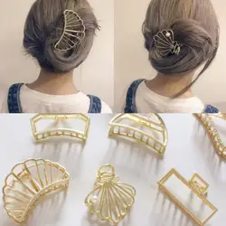 1 шт. Винтаж Seashell модные аксессуары для волос для женщин Современный стильный волос заколки-крабы для волос Bun Maker сделать инструмент