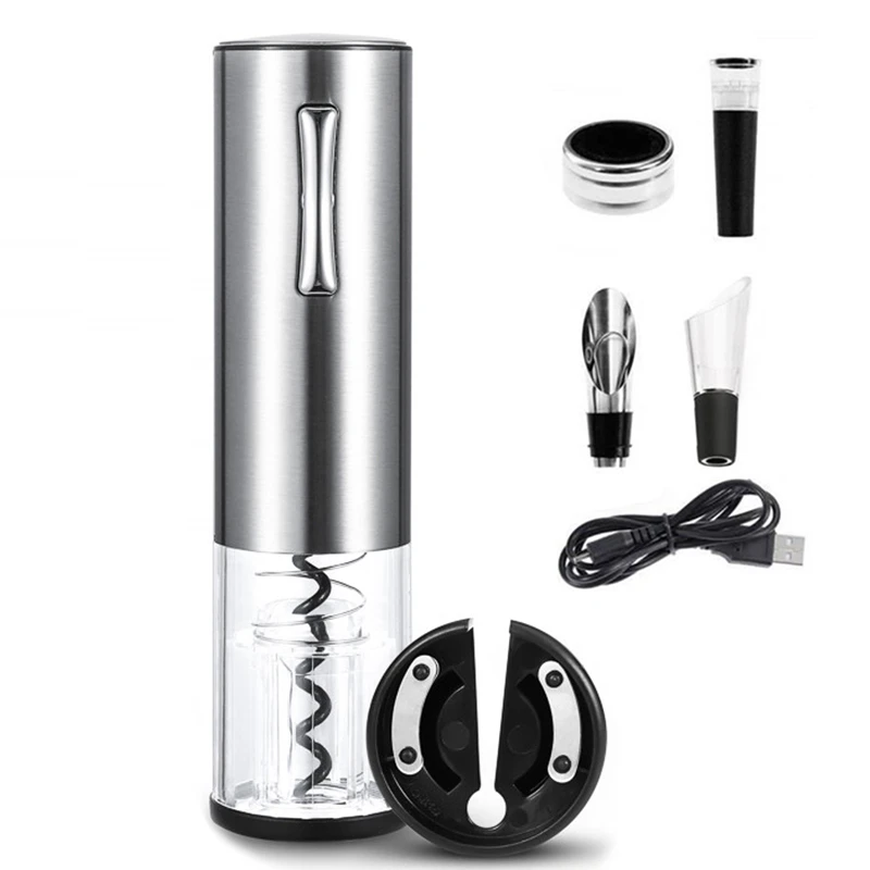 Automatic Smart Electric Wine Opener Corkscrew Wine Bottle Openers Kit Cordless USB Rechargeable With Foil Cutter Accessories baking spatula