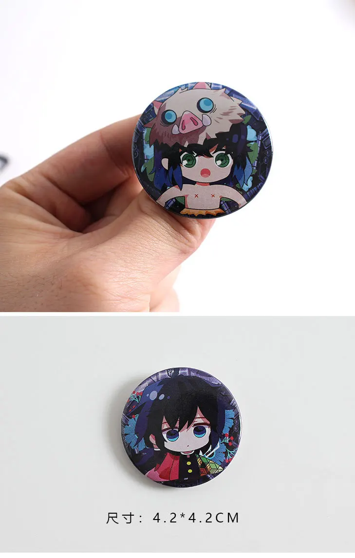Anime Second element Q Version Badge Bar Butterfly Endure Tanjirou Fugang Yi Yong Shan Yi Yan Column Pendant Anime Peripheral