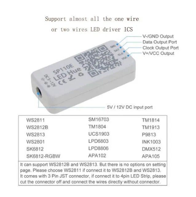WS2812B LED Panel Screen WS2812 8*8 16*16 8*32 Pixels Module Light With SP110E B
