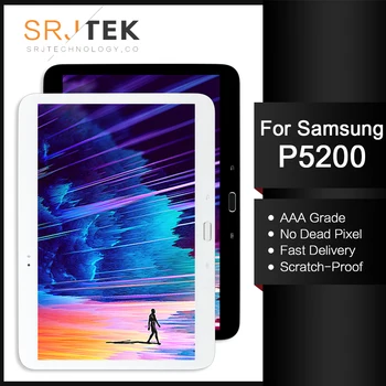 

Display For Samsung Galaxy Tab 3 GT-P5210 P5210 P5200 LCD Display Touch Screen Glass Digitizer Assembly With Frame For P5200