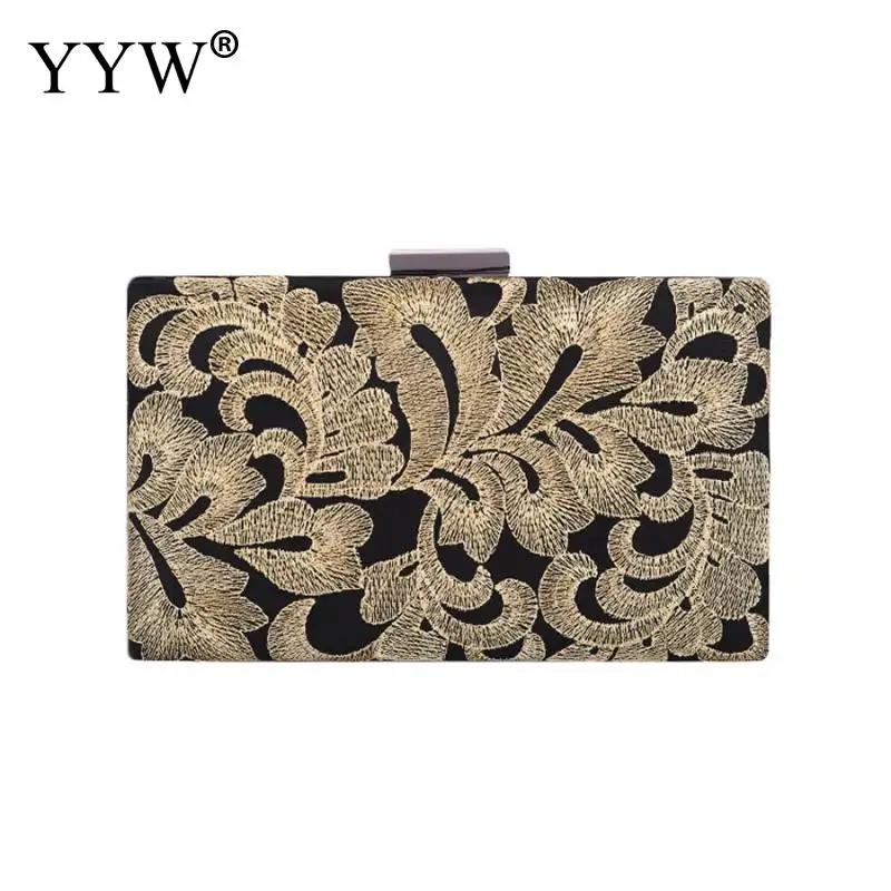 

Gold Satin Vintage Handbag Embroidery Purse For Wedding Party Prom Evening Party Clutch Bags Luxury Handbags Women Bags Designer