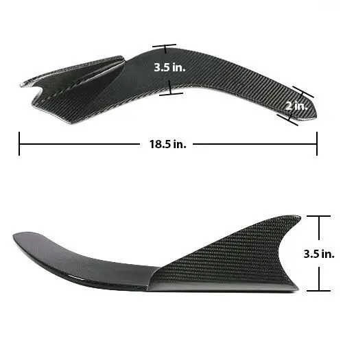 

Universal Carbon Fiber Winglet Aero Front Bumper Lip Splitter Diffuser A Style