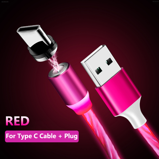 Light Rotate Magnetic Cable Type C Micro USB 360° For Xiaomi 11T 11 Pro Ultra 10 9 Poco F2 pro F3 M3 X3 Moto G60 Edge 20