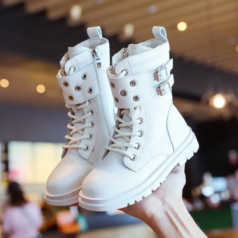 Autumn Winter Leather Children Boots Boys Girls Fashion Soft Baby Short Boots Comfortable Anti-slip children boots