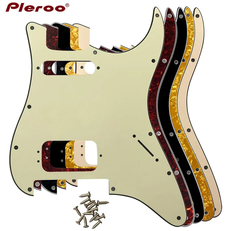 

Pleroo Custom Guitar Pickguard-для США 11 отверстий для винтов Strat с Floyd Rose Tremolo Bridge Deluxe Humbucker HS без регулятора
