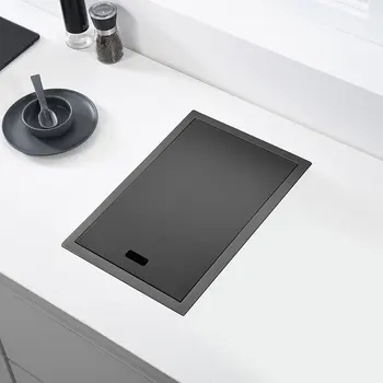 Hidden Gunmetal Single Bowl Kitchen Sink