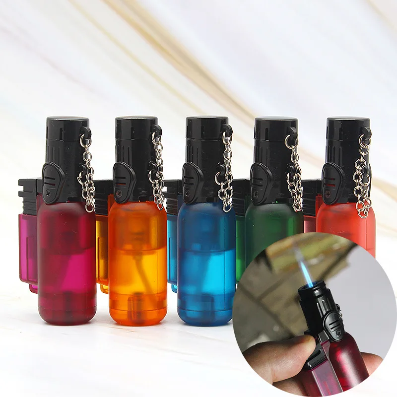 

Portable Spray Gun Welding Torch Lighter Nozzle Butane Jet Gas Key Ring Lighter Turbo 1300 C Windproof Cigar Pipe Outdoor